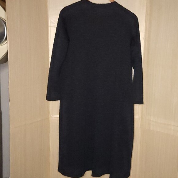 Lularoe Black Blue Stretchy Duster Medium - Picture 2 of 5